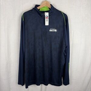 Seattle Seahawks Size XL 1/4 ZIP Long Sleeve Athletic Shirt NFL Team NWT‎